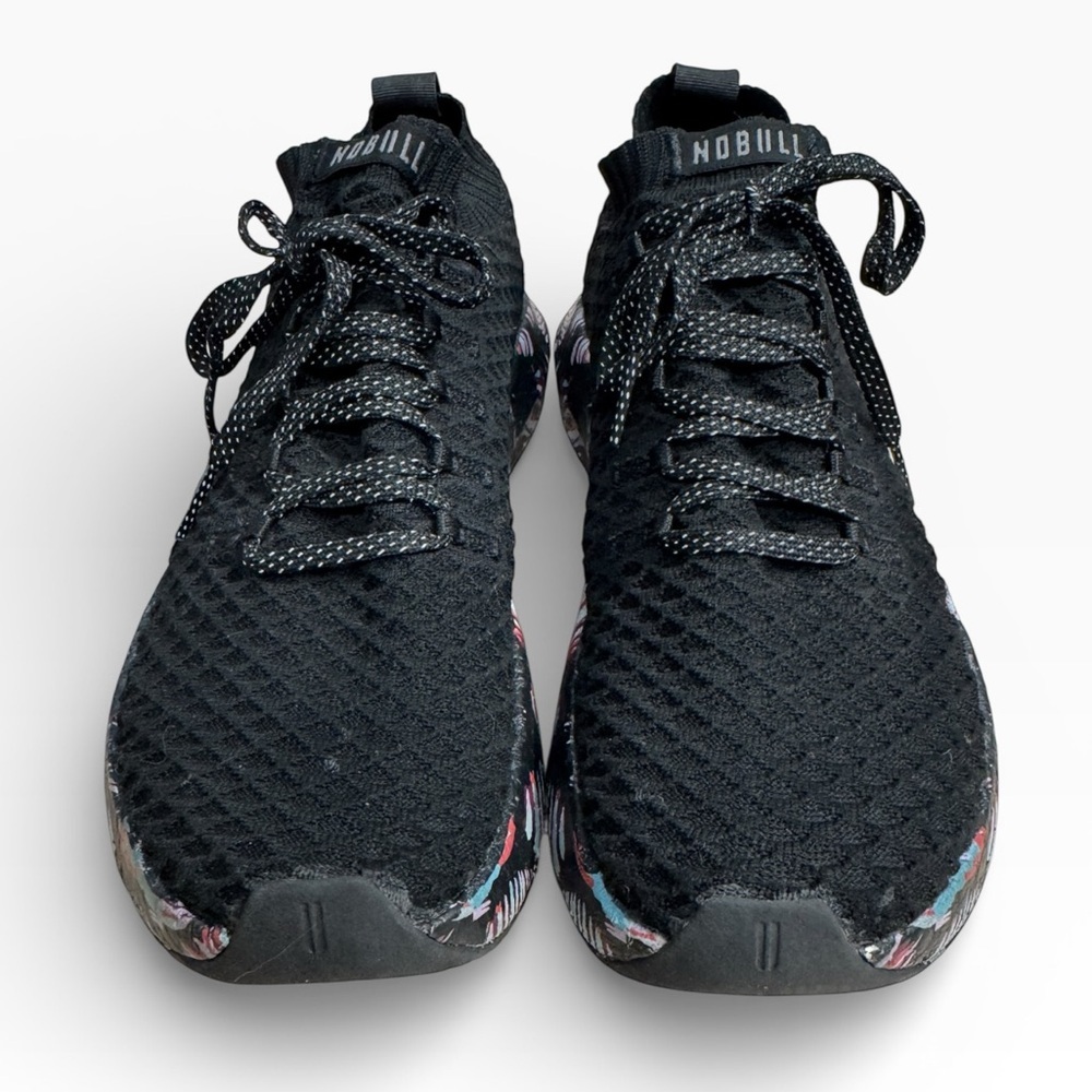 NOBULL Drive Knit Midnight Palm Training Shoes Mens Size 10 Black Multi Sneakers - Picture 2 of 10